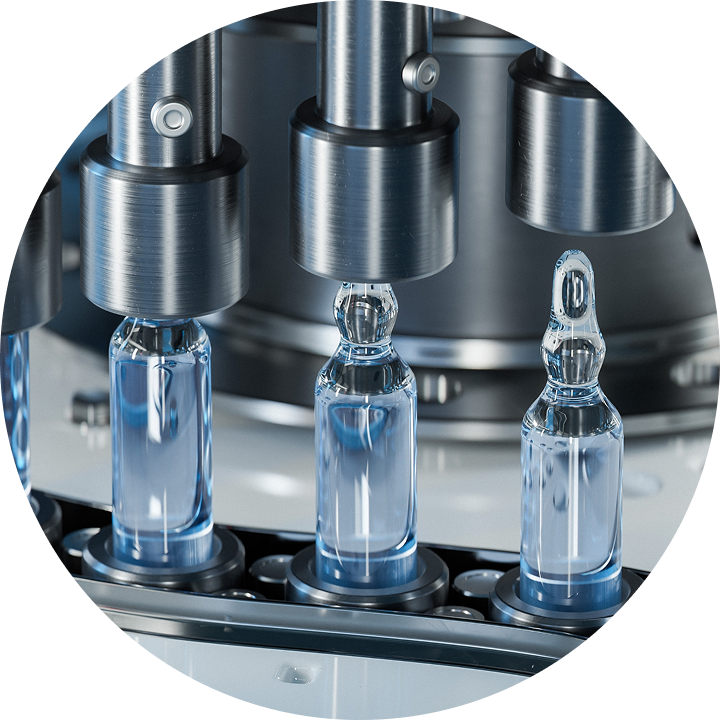 Vaccine manufacturing illustration